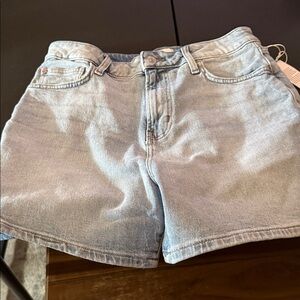 Hudson Jeans Women's Faded Blue Denim Shorts